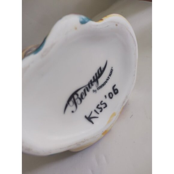 Vintage Benaya Kiss'06 Dress Vase Porcelain Mosiac pattern 11.75 inch - Picture 15 of 15